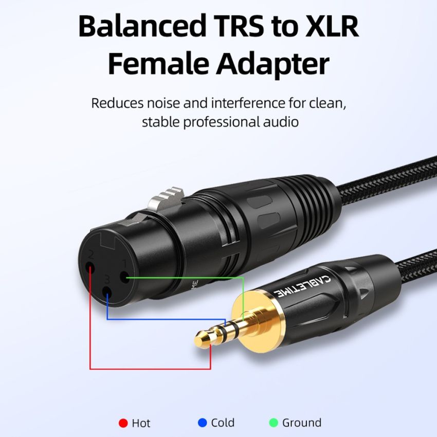 Kabel Audio XLR Microphone To Jack Aux 3.5mm Male to XLR Female