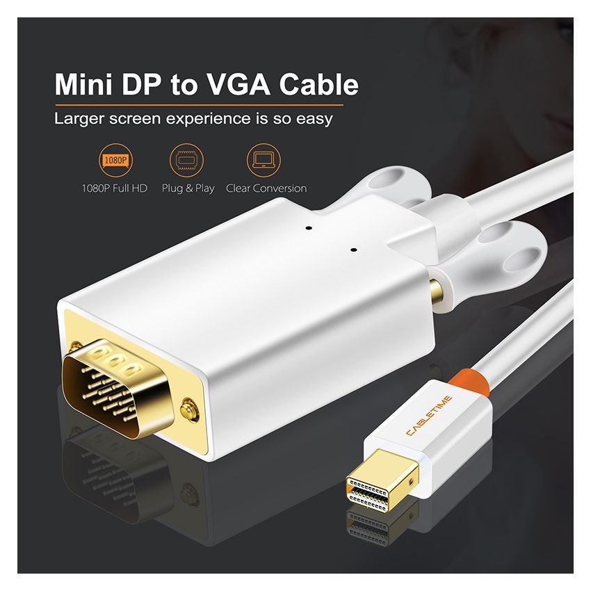 Kabel Mini DisplayPort to VGA Monitor Display Cable