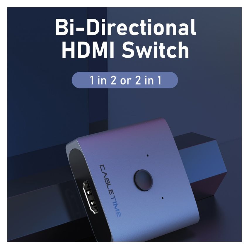 HDMI Switcher 2 In 1 Out 4K60Hz