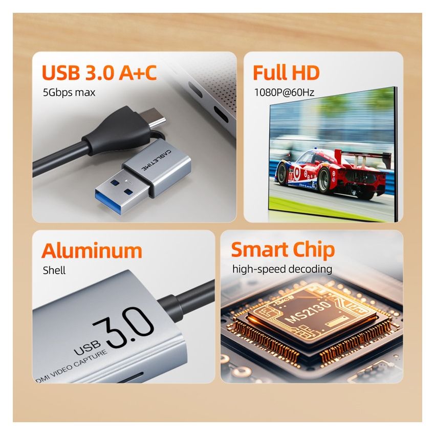 HDMI Video Capture Card HDMI to USB 3.0 USB Type C