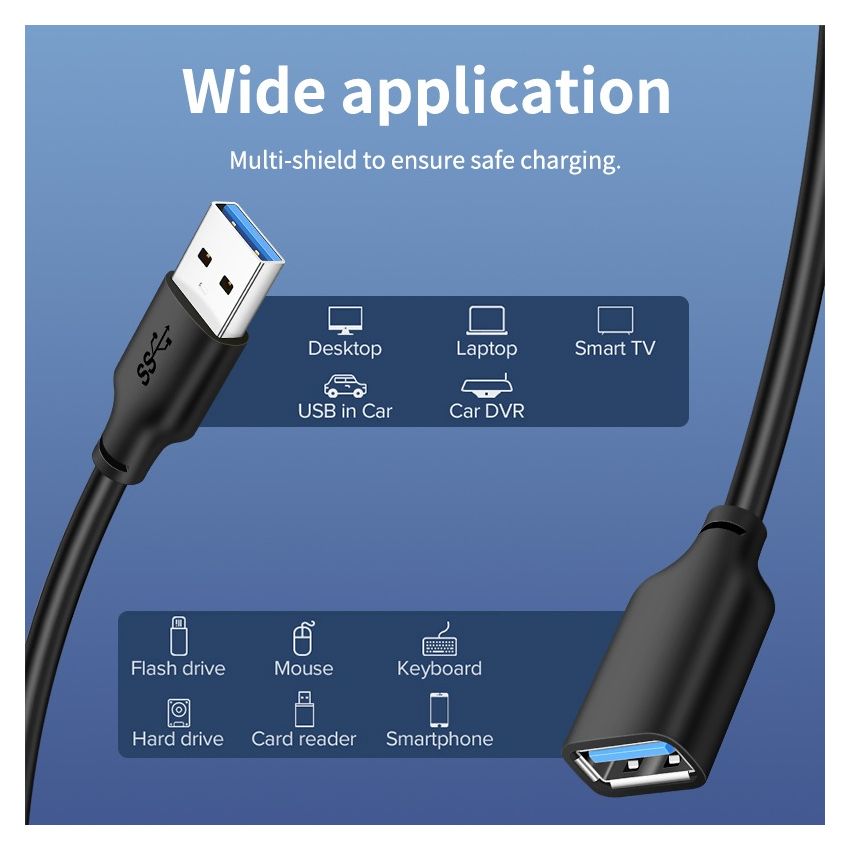 Kabel USB Extension Perpanjangan 3.0 High Speed Data Transfer