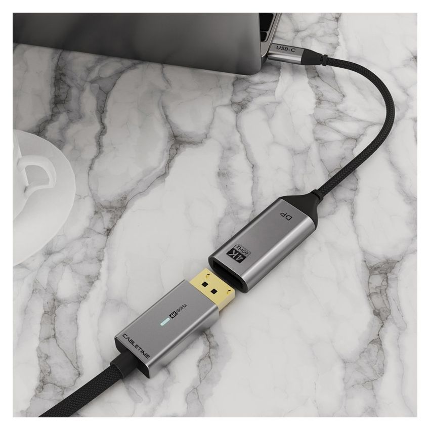 USB-C to DisplayPort Mini DP Female 4K Thunderbolt Adapter