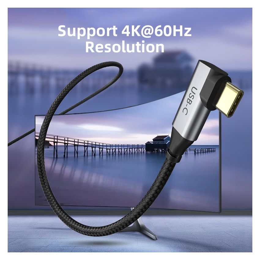 Kabel Type-C to HDMI Cable Right Angle Converter