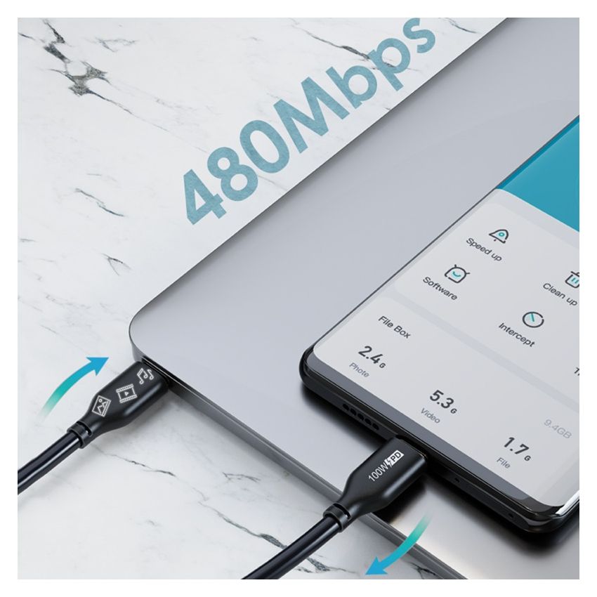 Kabel USB Type-C to USB Type-C 2.0 Charger Cable