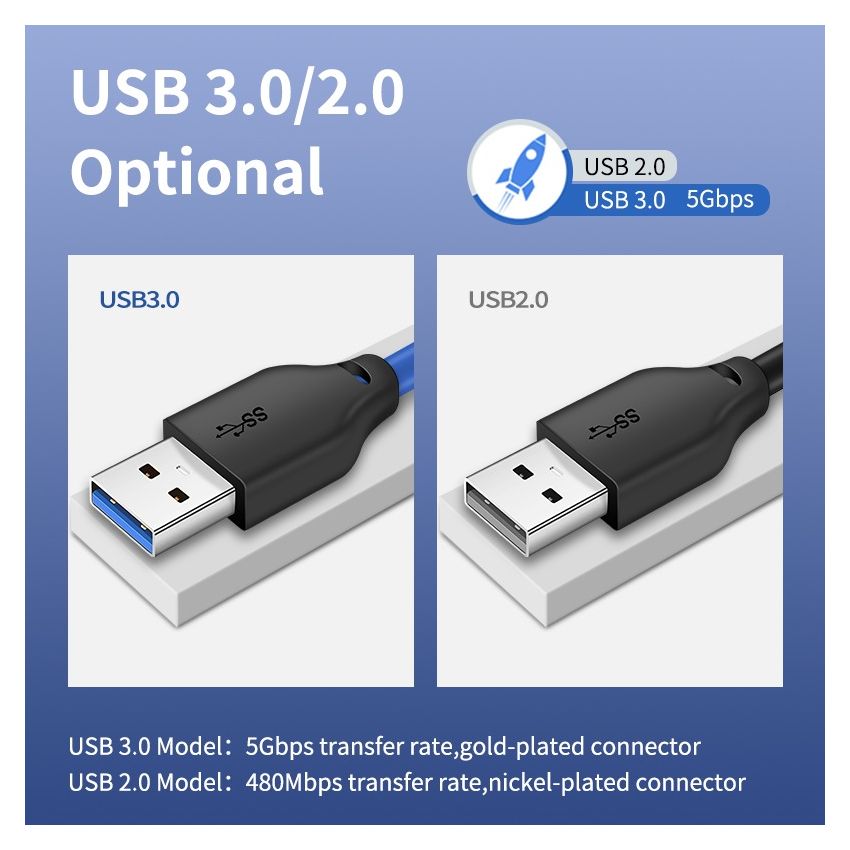 Kabel USB Printer 3.0 USB-A to USB-B Male to Male Untuk Scanner
