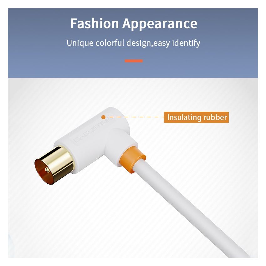 Kabel Antena TV Digital Analog Coaxial Cable Antena Male to Female