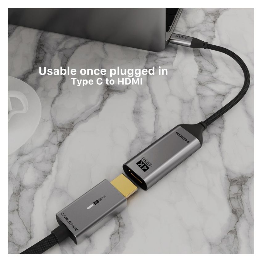 Converter USB-C to HDMI 4K Adapter Portable Premium Quality