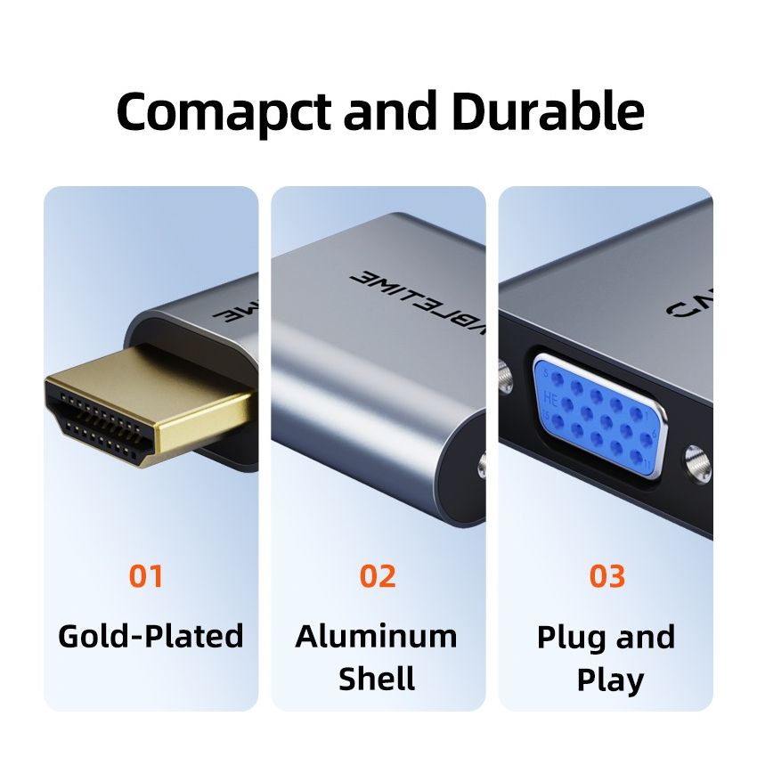 HDMI to VGA Adapter Converter HDMI FHD 1080p 