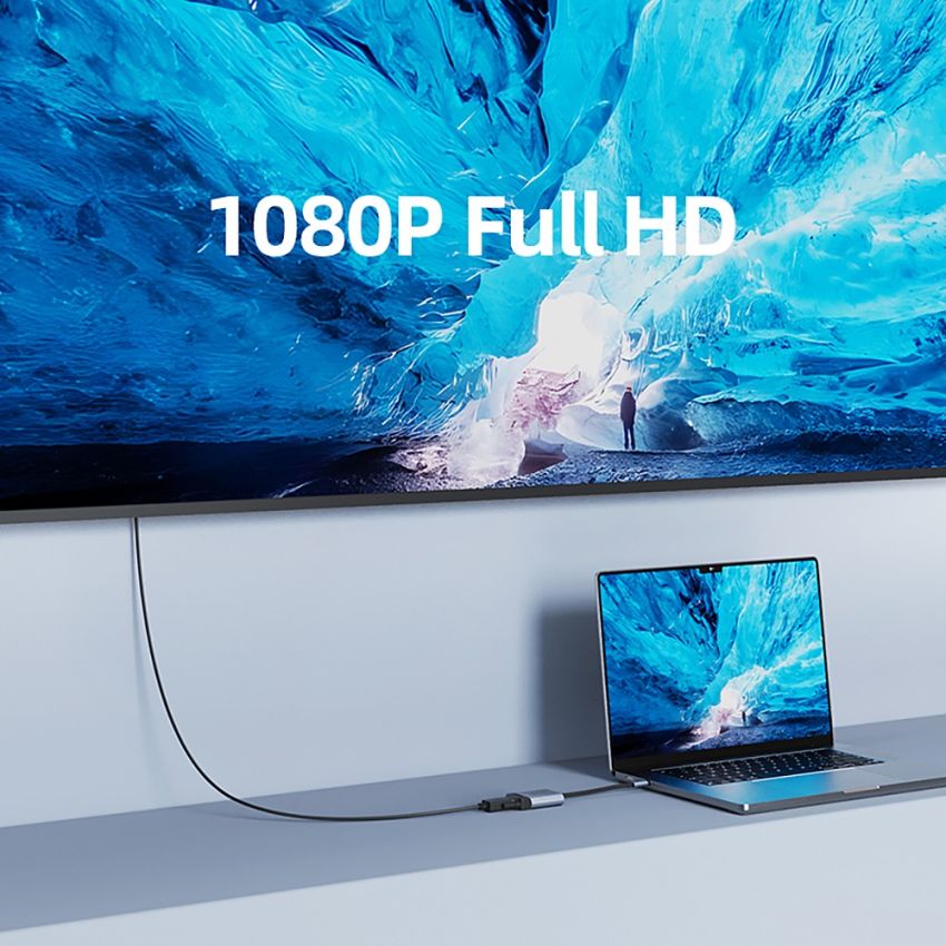 USB-C To VGA Display Adapter Converter FHD 1080p