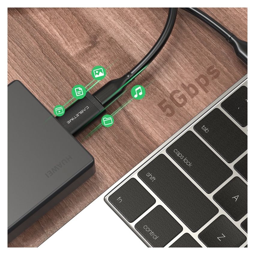 USB-A to USB-C Female 3.0 OTG With Lanyaed Loop