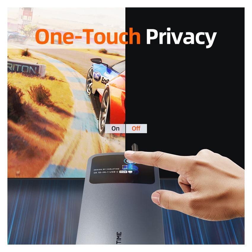 10 In 1 USB C Dual HDMI 4K Docking Station Ethernet 100W PD w/ Multi Screen