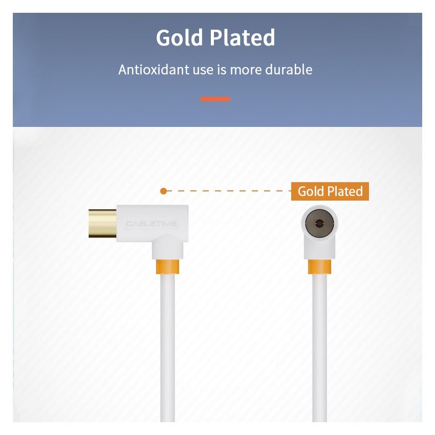 Kabel Antena TV Digital Analog Coaxial Cable Antena Male to Female