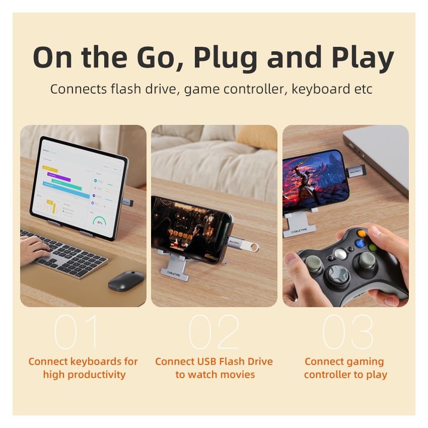 10Gbps USB C to USB Adaptor OTG Data Transfer