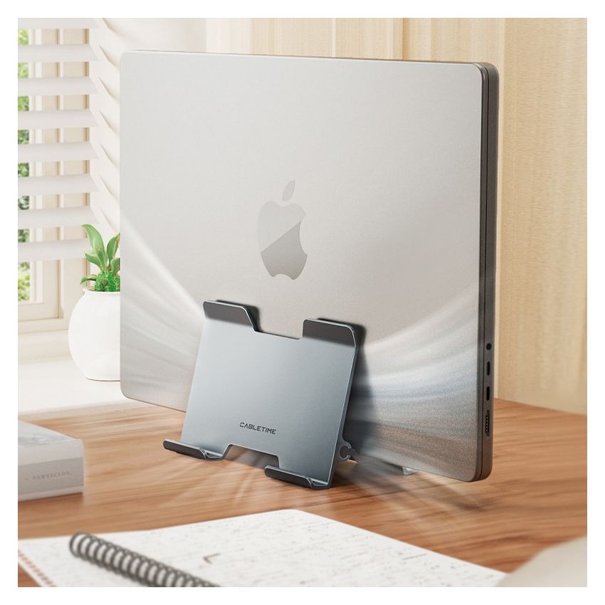 Dudukan Laptop Vertikal Alumunium Untuk MacBook Pro