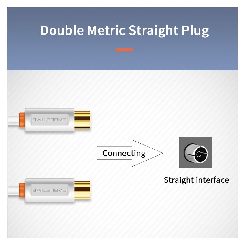 Kabel Antena TV Digital Analog Coaxial Cable Antena untuk HDTV TV