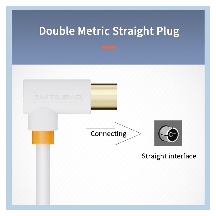 Kabel Antena TV Digital Analog Coaxial Cable Antena Male to Female