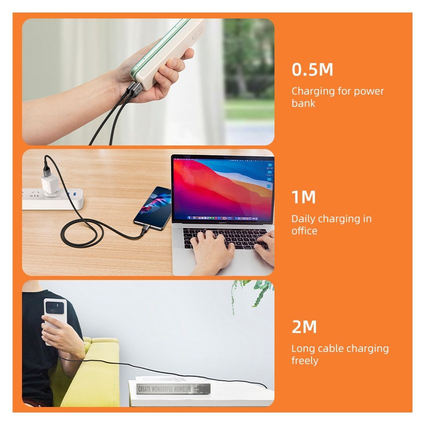Kabel Charger USB A to USB C Fast Charging 3A High Speed Quality