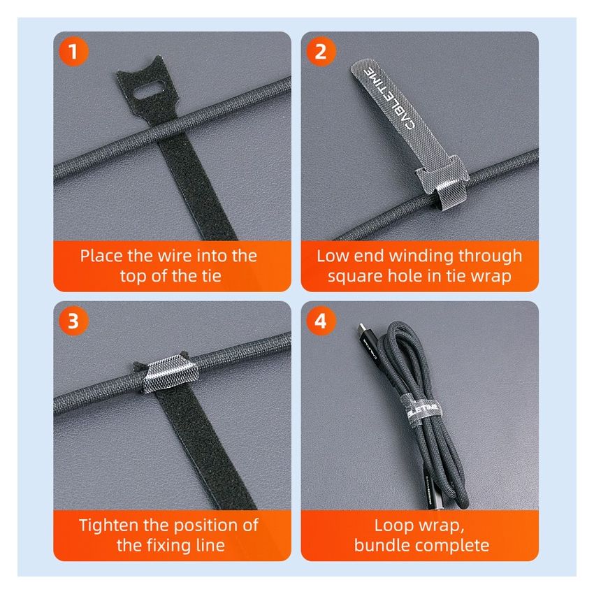 Kabel Winder Ties Nylon Blended with Buckle