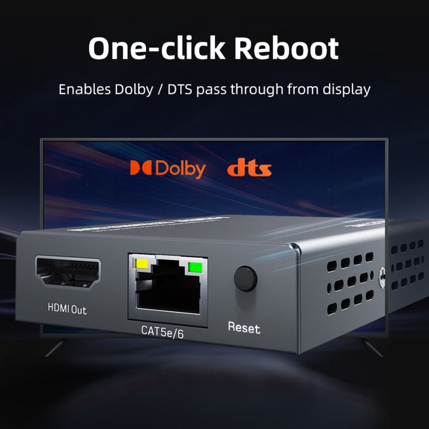 HDMI Extender Over LAN 150M Full HD 1080P 60Hz RJ45 Cat5e Cat6 Splitter Loop Out IR Remote Support