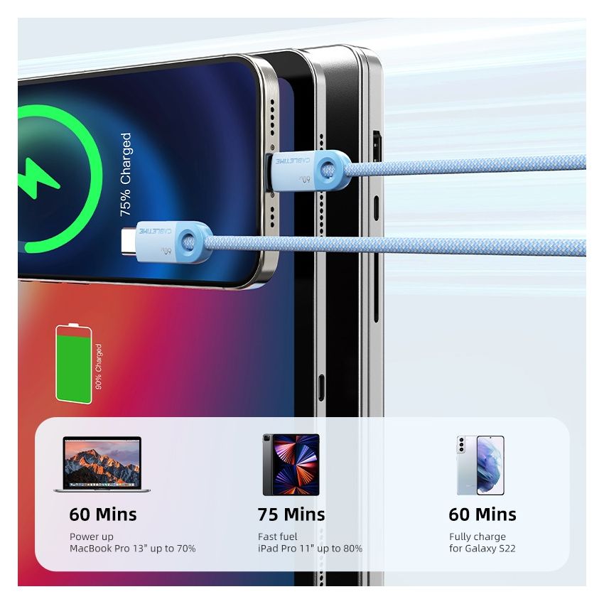 Kabel Data Pengisian cepat USB C to USB C 60W 