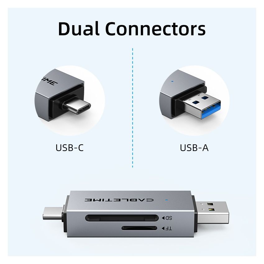 Card Reader USB Type C TF SD Super Speed Data Sync