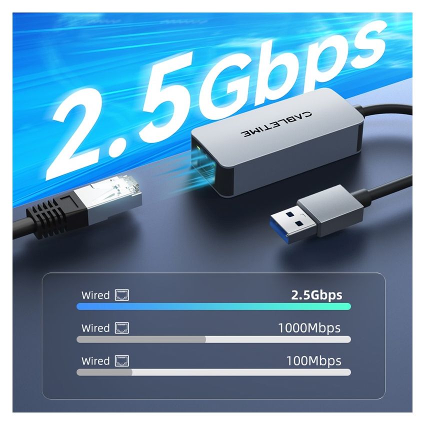 USB 3.0 A to RJ45 Gigabit Ethernet Adapter
