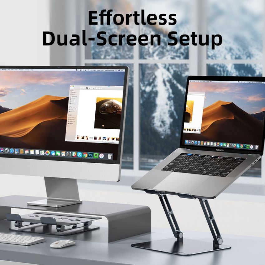 Adjustable Height Laptop Stand Aluminum for 17 inch Laptop MacBook