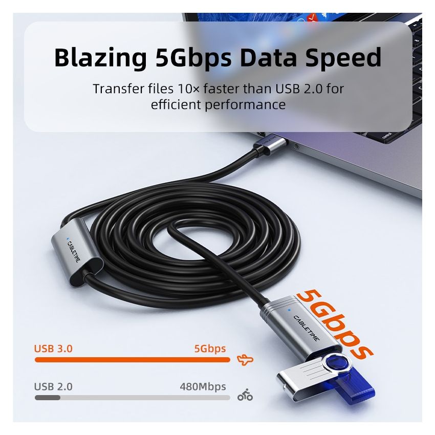 Kabel USB 3.0 Active Extension Cable Male to Female with Amplifier