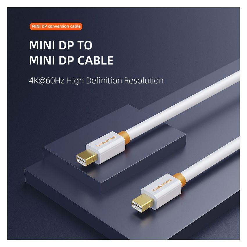 Kabel Mini DisplayPort Male to Male 4K Thunderbolt 2 Untuk Gaming Cable