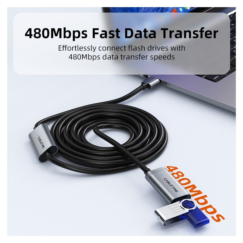 Kabel USB 2.0 Active Extension Cable Male to Female with Amplifier