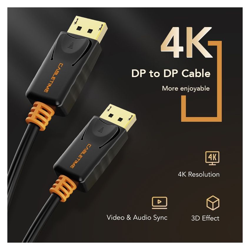 Kabel DisplayPort 1.2 Male to Male 4K