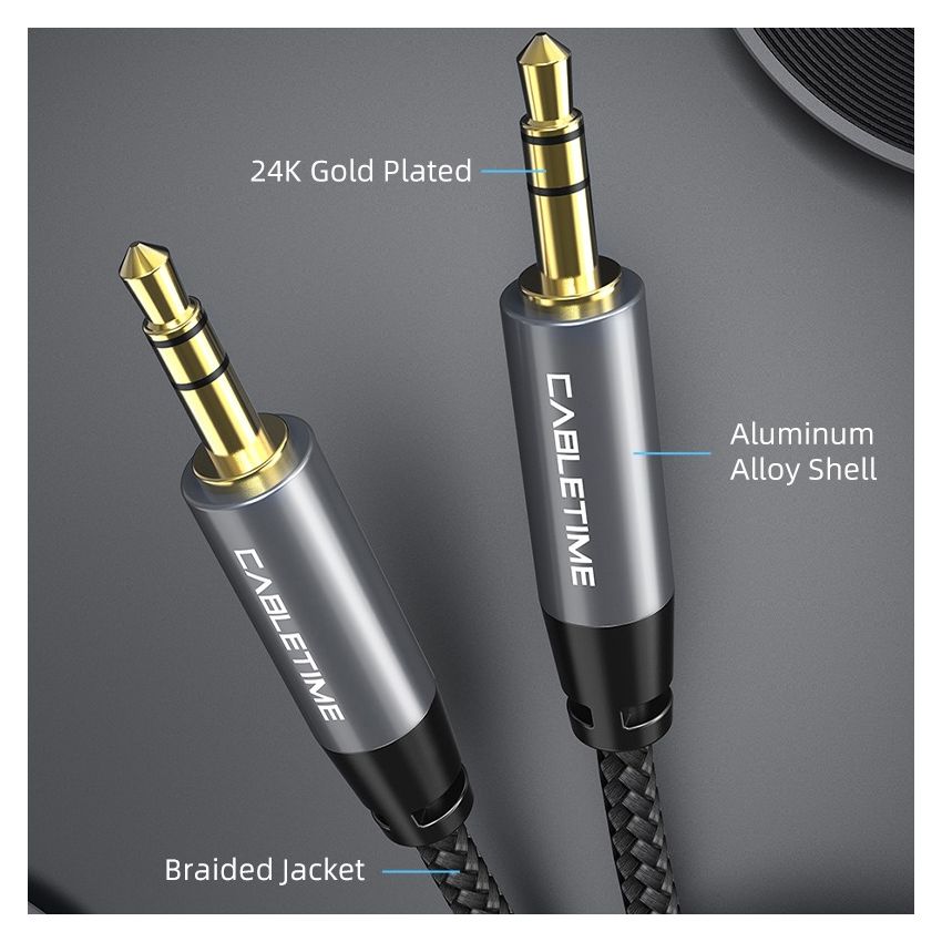 Kabel Aux 3.5mm Audio Male to Male Hi-Fi Stereo Premium