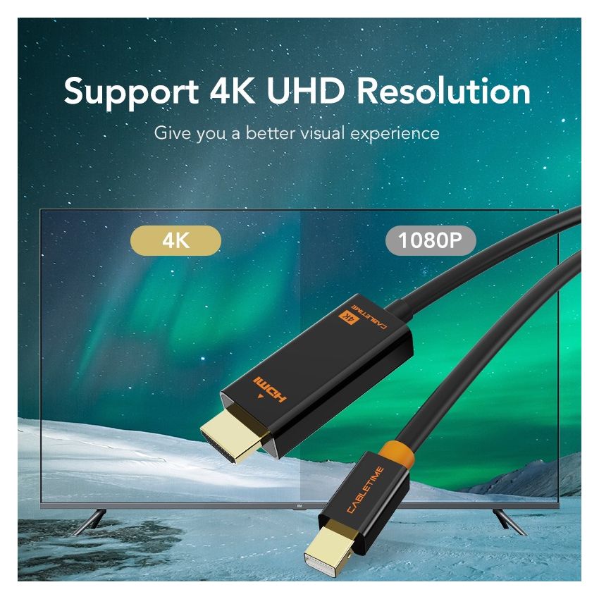 Kabel Mini DisplayPort to HDMI Cable 4K30Hz