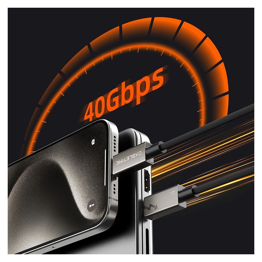 Kabel Data USB 4 8K PD 100W 240W High Speed Data Transfer