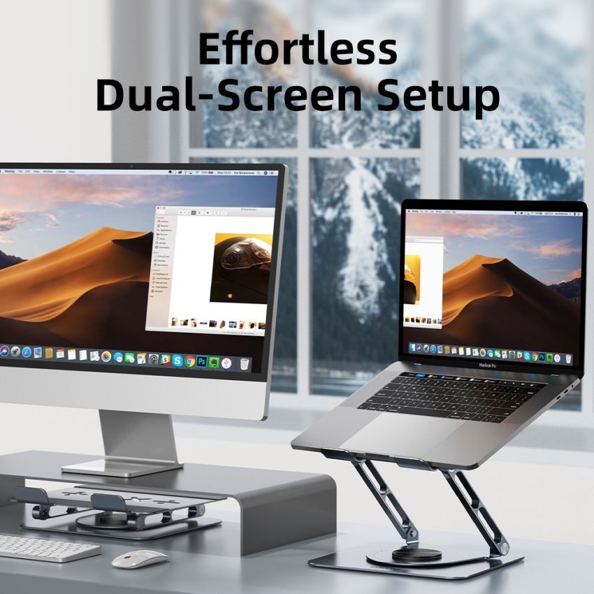 Adjustable Swivel Laptop Stand 360 Rotating for MacBook Pro
