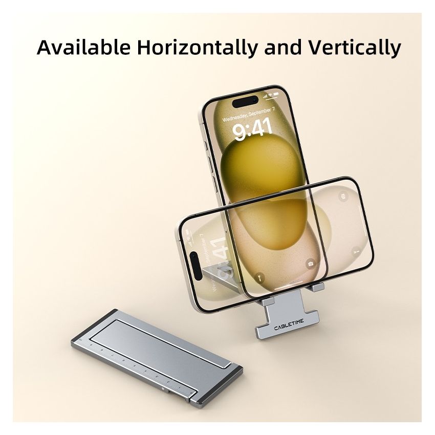 Phone Holder Aluminum Stand Adjustment Foldable Design Elegant