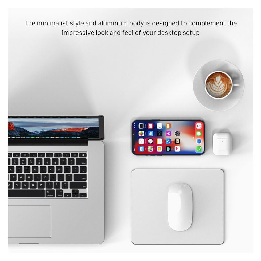 Mousepad Gaming Premium DeskMat Aluminum Metal Smooth