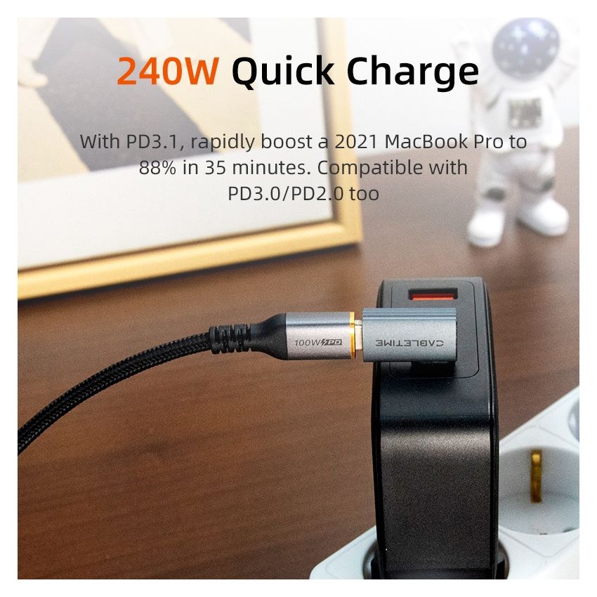 Adapter Converter USB-4 240W 8K 5A Type-C