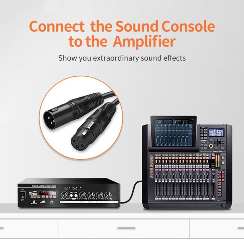 Kabel Extension XLR Perpanjangan Microphone Untuk Audio Mixer Amplifier