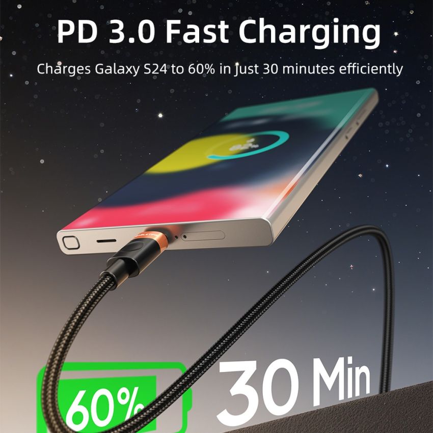 Kabel Casan Hp Charger Android Tipe C Male to Male Untuk Semua Hp