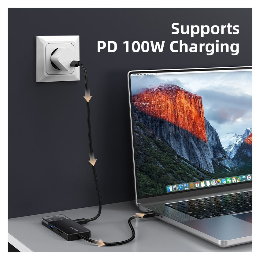 6 In 1 USB Type C Multiport Hub with 4K HDMI 100W Power Delivery