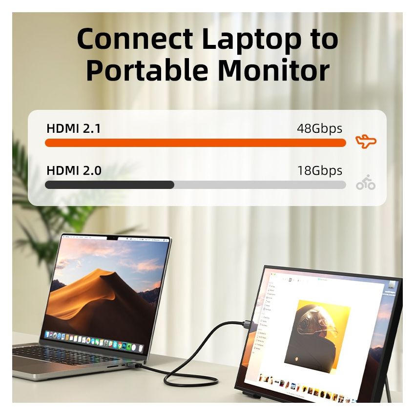 Kabel Mini HDMI to HDMI Male 4K 8K 60Hz HDR Untuk Kamera