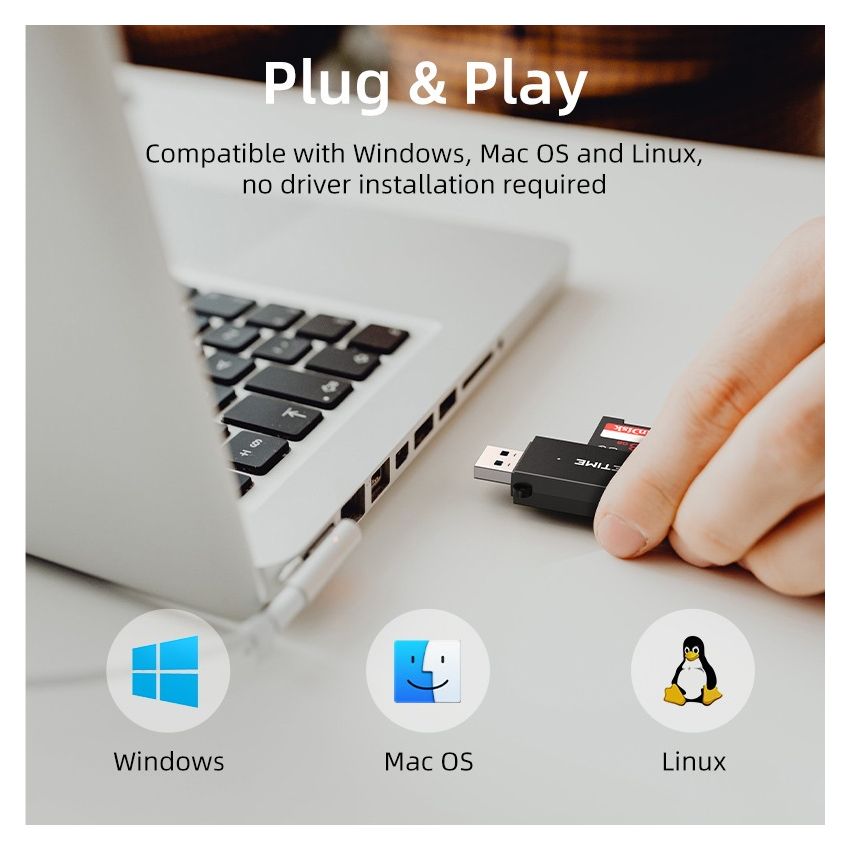 USB 3.0 A to SD Card Reader Data Transfer