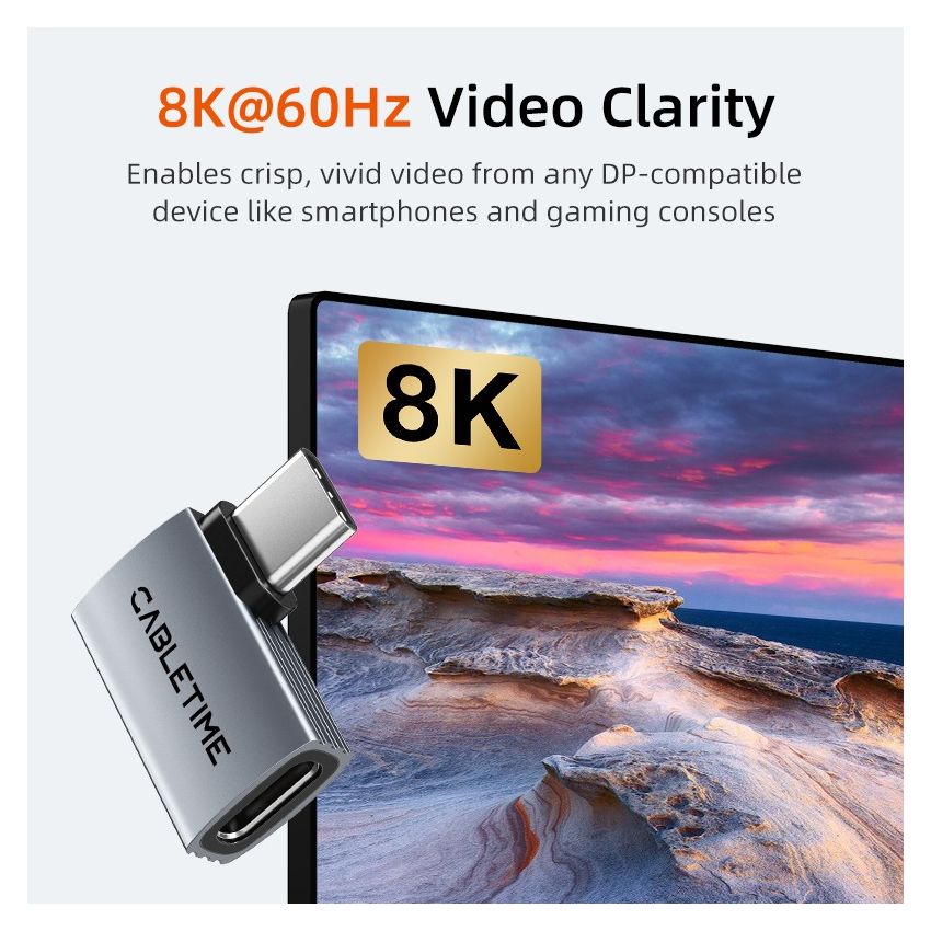 Adapter Converter USB-4 240W 8K 5A Type-C