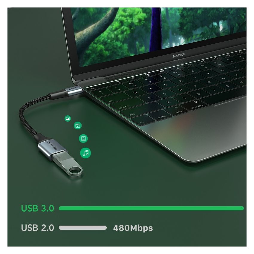 USB OTG USB-C to USB 3.0 Female Fast Charge Kabel Converter