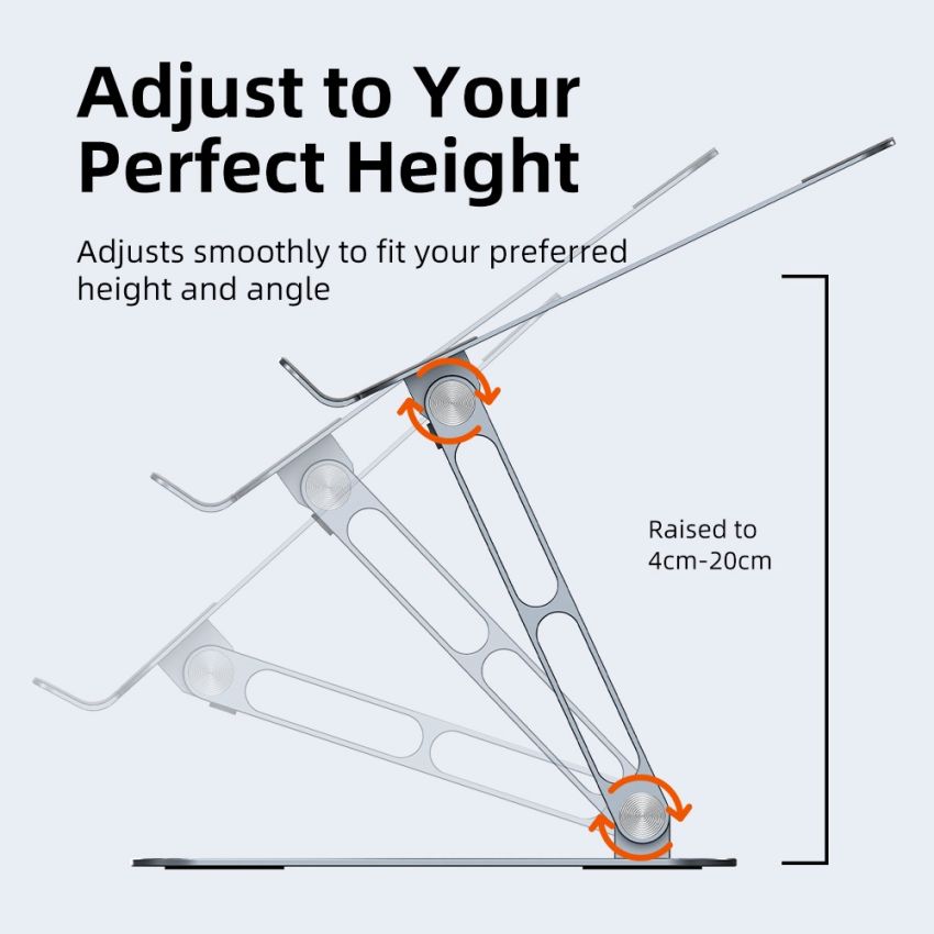 Adjustable Height Laptop Stand Aluminum for 17 inch Laptop MacBook