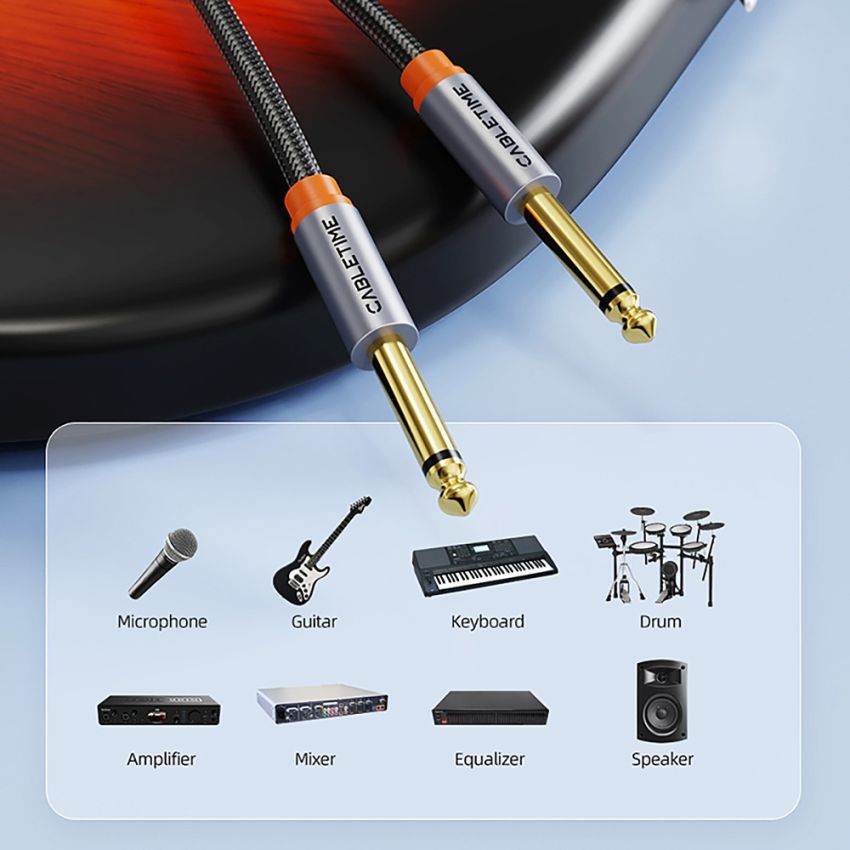 Kabel Audio Aux 6.5mm Male to Male untuk Speaker Mixer dan Alat Musik