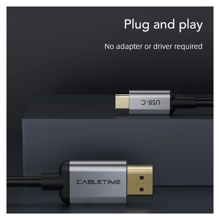 Kabel USB Type C to HDMI 4K 60hz Converter HDMI
