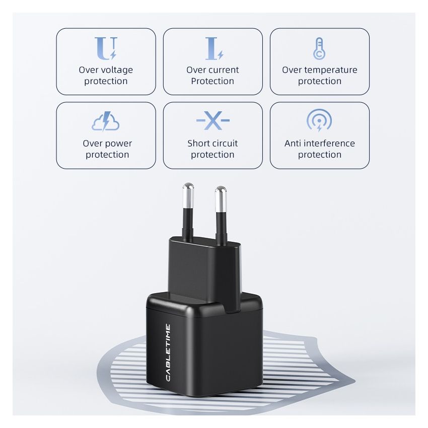 Adaptor GaN Charger 20W for iPhone 15/14/Pro Max