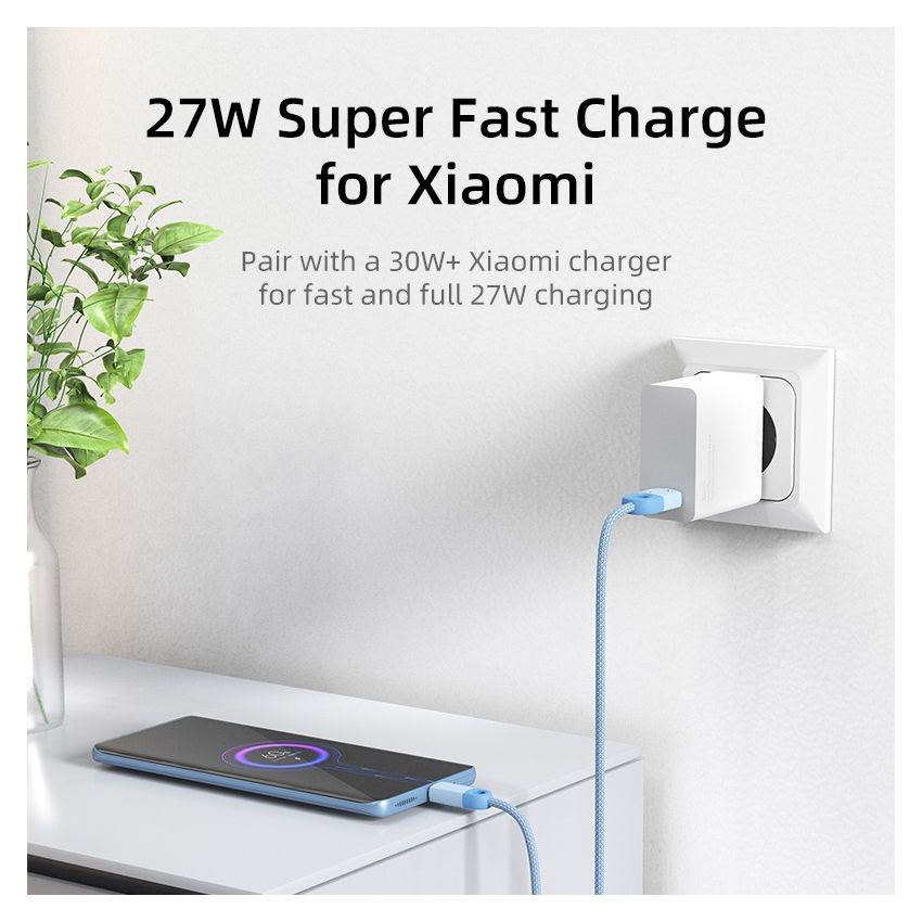 Kabel Data Type-C 6A Super Charge Pengisian Cepat untuk Android